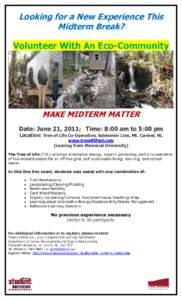 Looking for a New Experience This Midterm Break? Volunteer With An Eco-Community  MAKE MIDTERM MATTER