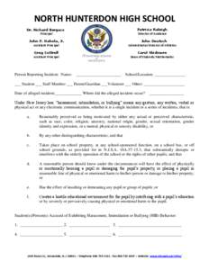 Behavior / Social psychology / Human behavior / Persecution / Interpersonal conflict / North Hunterdon High School / Harassment / Intimidation / Ethics / Abuse / Bullying