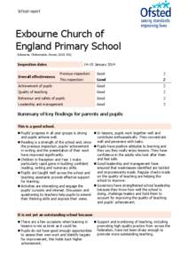 Microsoft Word - Exbourne Church of England Primary School report for publication