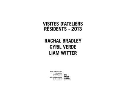 VISITES D’ATELIERS RÉSIDENTSRACHAL BRADLEY CYRIL VERDE LIAM WITTER