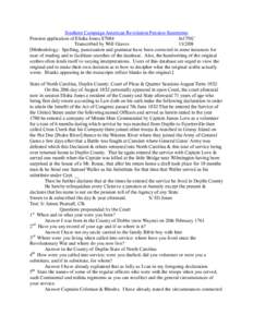 Southern Campaign American Revolution Pension Statements Pension application of Elisha Jones S7084 fn17NC Transcribed by Will Graves[removed]Methodology: Spelling, punctuation and grammar have been corrected in some ins