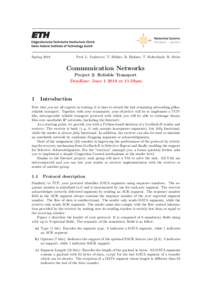 SpringProf. L. Vanbever/ T. B¨ uhler, R. Birkner, T. Holterbach, R. Meier  Communication Networks