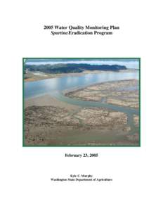 2002 Burrowing Shrimp Control Water Monitoring Plan For