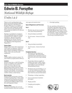 U.S. Fish & Wildlife Service  Edwin B. Forsythe National Wildlife Refuge Units 1 & 2 Thank you for participating in the