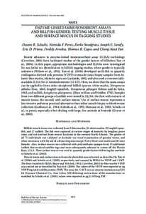 BULLETIN OF MARINE SCIENCE, 79(3): 859–864, 2006  NOTE Enzyme-linked immunosorbent assays and billfish gender: testing muscle tissue