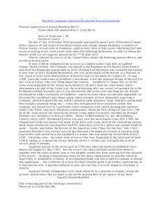 Southern Campaign American Revolution Pension Statements Pension Application of Joseph Hamilton R4517 Transcribed and annotated by C. Leon Harris State of Tennessee } SS. Davidson County } On this 5 th day of October 183