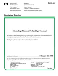 Dir93-05  Agriculture and Agri-Food Canada  Agriculture et