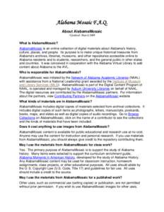 Microsoft Word - FAQ About AlabamaMosaic 17Mar09.doc