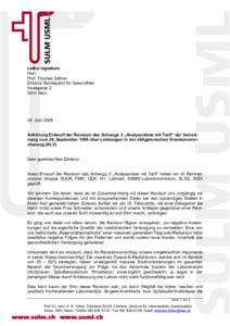 Lettre signature Herr Prof. Thomas Zeltner Direktor Bundesamt für Gesundheit Inselgasse[removed]Bern