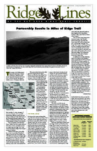 Long-distance trails in the United States / Santa Cruz Mountains / Bay Area Ridge Trail / Midpeninsula Regional Open Space District / Saratoga Gap Open Space Preserve / East Bay Regional Park District / Sanborn Park / Trails of Olympic National Park / Geography of California / California / San Francisco Bay Area