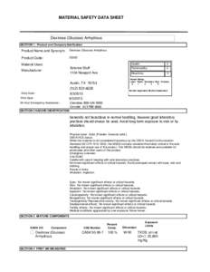 MATERIAL SAFETY DATA SHEET  Dextrose (Glucose) Anhydrous SECTION 1 . Product and Company Idenfication  Product Name and Synonym: