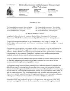 State of Washington  E-mail: [removed] www.citizentaxpref.wa.gov  Citizen Commission for Performance Measurement