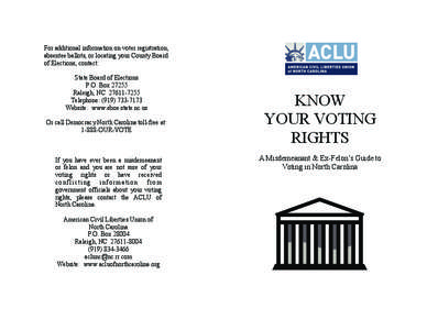 ACLU-NC Voting Rts brochure for ex-offenders.pub