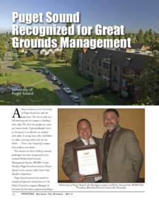 Puget Sound Recognized for Great Grounds Management University of Puget Sound