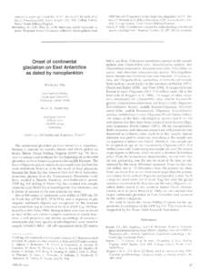 notes on morphologic variability. In P.F. Barker, J.P. Kennett, et al. (Eds.), Proceedings ODP, Science Results, (VolCollege Station, Texas: Ocean Drilling Program. McCartney, K., S.W. Wise, Jr., D.M. Harwood, an