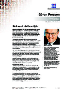 Så kan vi rädda miljön - Göran Persson