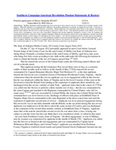 Southern Campaign American Revolution Pension Statements & Rosters Pension application of Moses Nunnally R21847 Transcribed by Will Graves f11VA[removed]