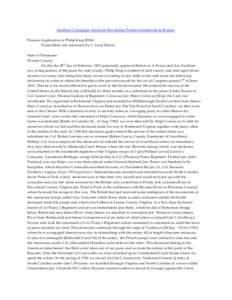 Southern Campaign American Revolution Pension Statements & Rosters Pension Application of Philip King R5961 Transcribed and annotated by C. Leon Harris State of Tennessee Warren County On this the 28th day of February 18