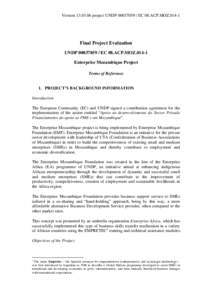 Evaluation methods / Political geography / United Nations Development Group / United Nations Development Programme / Program evaluation / Mozambique / Development / Evaluation / United Nations
