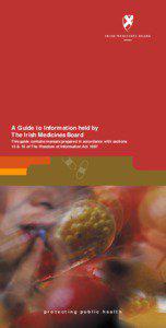 IRISH MEDICINES BOARD  A Guide to Information held by