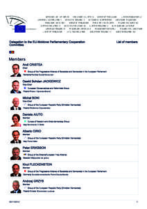 Delegation to the EU-Moldova Parliamentary Cooperation Committee List of members  Members
