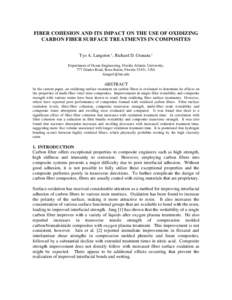 Microsoft Word - Paper IDFiber cohesion and its impact on the use of oxidizing carbon fiber surface treatments in compo