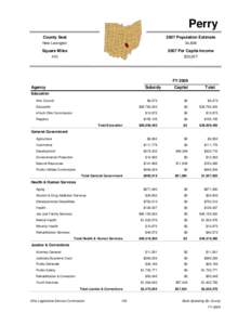 Perry County Seat 2007 Population Estimate  New Lexington