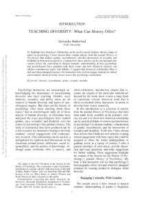 History of Psychology 2013, Vol. 16, No. 4, 000 © 2013 American Psychological Association[removed]/$12.00 DOI: [removed]a0034368