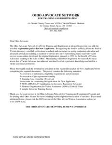 OHIO ADVOCATE NETWORK FOR TRAINING AND REGISTRATION c/o Greene County Prosecutor’s Office Victim/Witness Division 61 Greene Street, Xenia OH[removed]removed[removed]