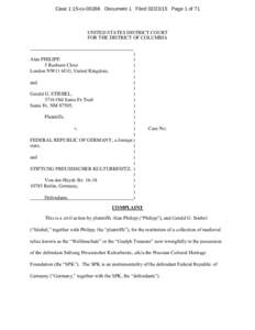 Case 1:15-cvDocument 1 FiledPage 1 of 71  UNITED STATES DISTRICT COURT FOR THE DISTRICT OF COLUMBIA ) )