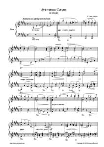 Ave verum Corpus de Mozart 2 Piano