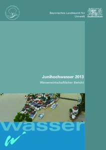 Bayerisches Landesamt für Umwelt Junihochwasser 2013 Wasserwirtschaftlicher Bericht