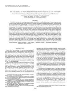 The Astrophysical Journal, 621:1061–1071, 2005 March 10 # 2005. The American Astronomical Society. All rights reserved. Printed in U.S.A. THE CHALLENGE OF WIDE-FIELD TRANSIT SURVEYS: THE CASE OF GSC[removed]Georgi 