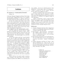 TUGboat, Volume[removed]), No. 1  Letters In response to “mathematical formulæ” Kaihsu Tai I welcome Massimo Guiggiani and Lapo Mori’s helpful style guide “Suggestions on how not to mishandle mathematical formul