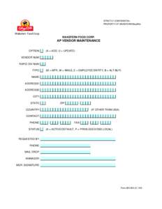 STRICTLY CONFIDENTIAL PROPERTY OF WAKEFERN/ShopRite Wakefern Food Corp WAKEFERN FOOD CORP.