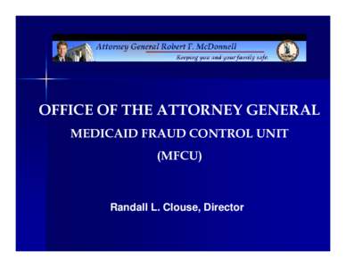 Microsoft PowerPoint - II - OAG Medicaid Fraud Control Unit.ppt