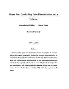 C:/Users/shiller/Dropbox/Research_Projects/Demand Estimation with Tailored Pricing/Writeup/Paper/Biases from Ignoring Price Discrimination and Solutions Apr 11.dvi
