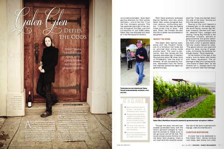 Galen Glen  ist-turned-winemaker, have been gaining attention for their grüner veltliners – one of the first, if not the first, domestic grüners. This