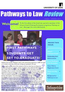 Pathways to Law Review I S S U E I S S U E Welcome!