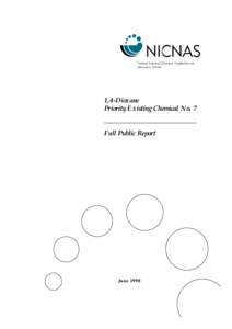 1,4-Dioxane: Priority Existing Chemical No. 7