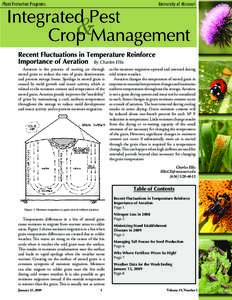 Recent Fluctuations in Temperature Reinforce Importance of Aeration By Charles Ellis Aeration is the practice of moving air through stored grain to reduce the rate of grain deterioration and prevent storage losses. Spoil