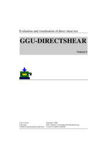 Evaluation and visualisation of direct shear test  GGU-DIRECTSHEAR VERSION 5  Last revision: