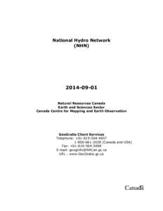National Hydro Network (NHN[removed]Natural Resources Canada Earth and Sciences Sector
