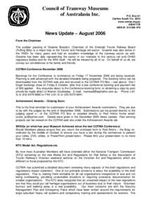 Council of Tramway Museums of Australasia Inc. P.O. Box 61 Carlton South Vic[removed]www.cotma.org.au