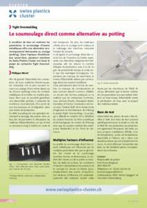 CLUSTER  Tight Overmolding Le soumoulage direct comme alternative au potting A condition de bien en maîtriser les