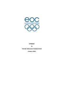 APPENDIX TO THE EOC ARTICLES OF ASSOCIATION (January 2016)