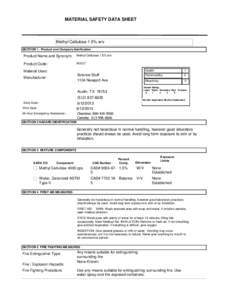 MATERIAL SAFETY DATA SHEET  Methyl Cellulose 1.5% w/v SECTION 1 . Product and Company Idenfication  Product Name and Synonym: