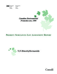 Priority Substances List Assessment Report for N,N-Dimethylformamide