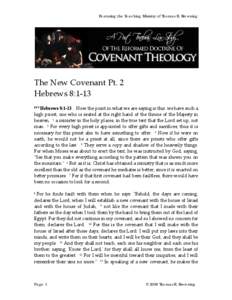 Microsoft Word - Lesson 18_The New Covenant Pt. 2...Hebrews[removed]docx