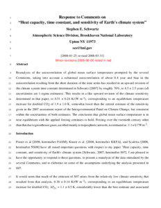 Time series analysis / Covariance and correlation / Autocorrelation / Regression analysis / Signal processing / Time constant / Climate model / Relaxation / Global climate model / Climatology / Statistics / Atmospheric sciences